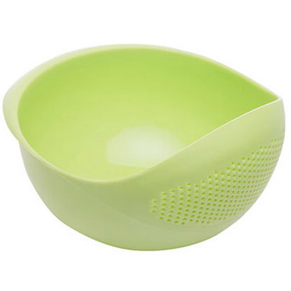 1PC- Colander Rice Bowl Drain Basket Fruit Bowl Washing Drain Basket with Handle Washing Basket Home Kitchen Organizer