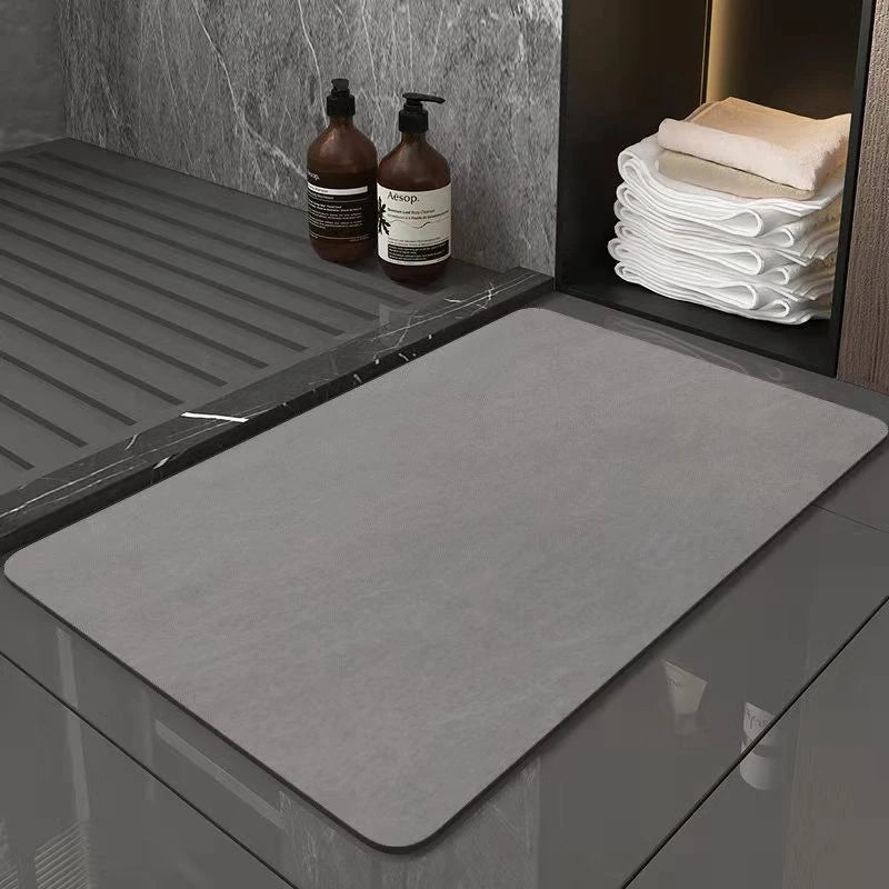 Super Absorbent Bath Mat Rubber Bathroom Rug Non-Slip Entrance Doormat Nappa Skin Floor Mats Toilet Carpet Kitchen Area Rugs