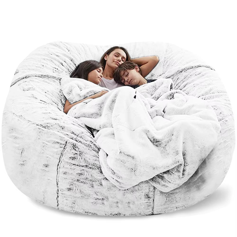 Soft Warm 180*90Cm Fur Giant Removable Washable Bean Bag Bed Cover Comfortable Living Room Furniture Lazy Sofa Coat