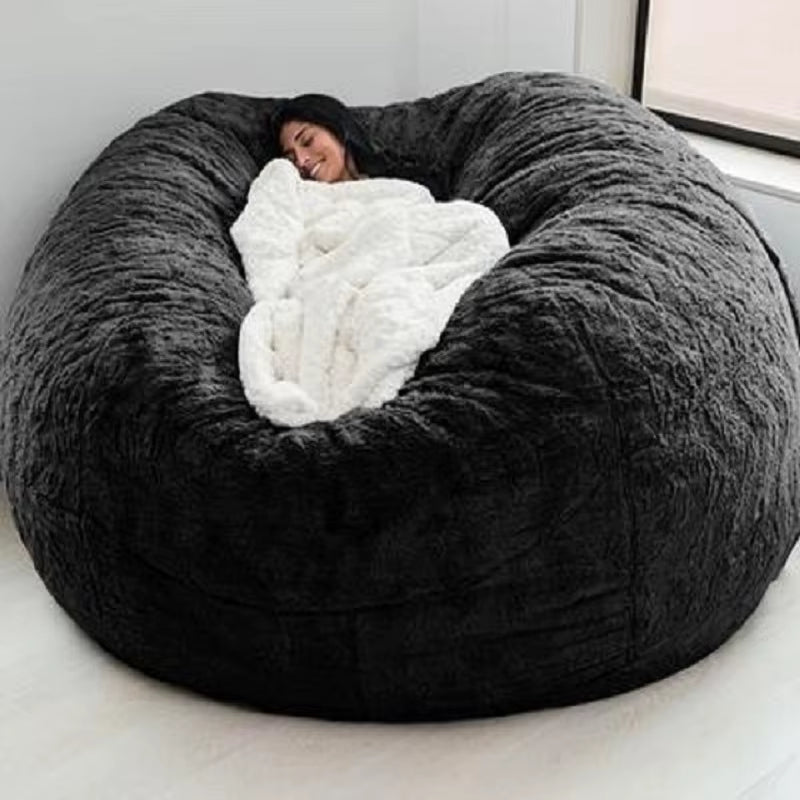 Soft Warm 180*90Cm Fur Giant Removable Washable Bean Bag Bed Cover Comfortable Living Room Furniture Lazy Sofa Coat