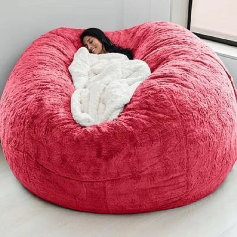 Soft Warm 180*90Cm Fur Giant Removable Washable Bean Bag Bed Cover Comfortable Living Room Furniture Lazy Sofa Coat